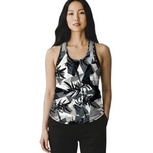 Sweaty Betty Activewear Breezy Tank Top Size Small Gray Tropical Print Relaxed